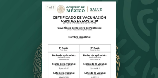 certificado de vacunación